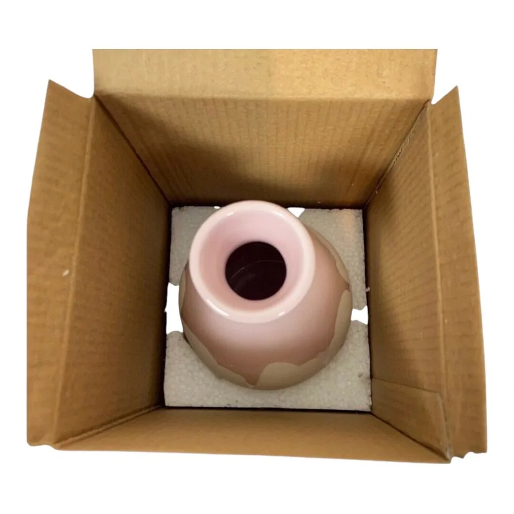 Isaac Mizrahi Sienna Ceramic Vase White and Pink